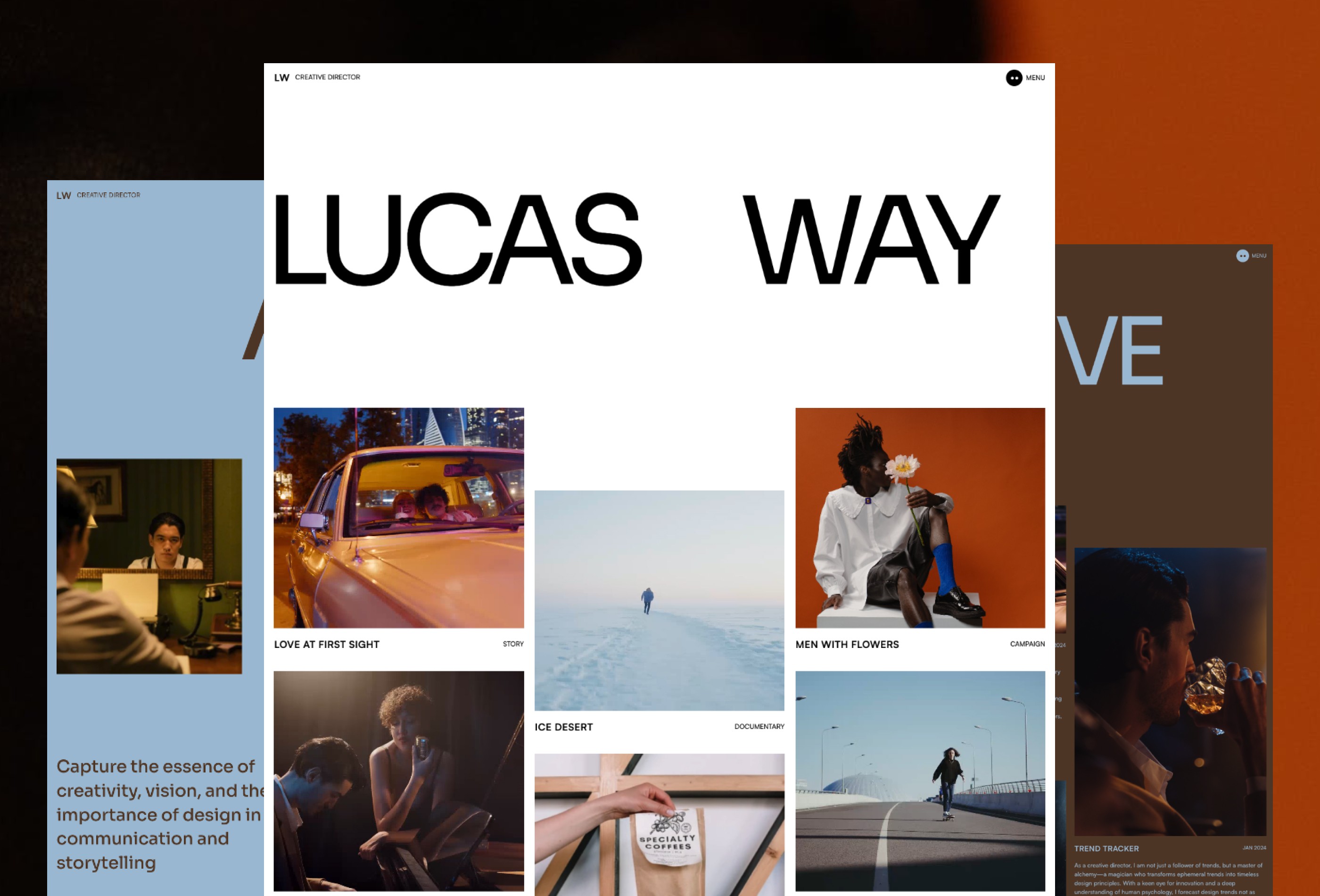 Screenshot 2 for LucasWay, a Framer Marketplace template by andsav.