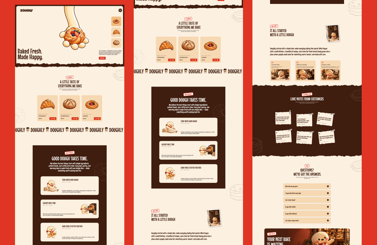 Doughly — Bakery Tem
