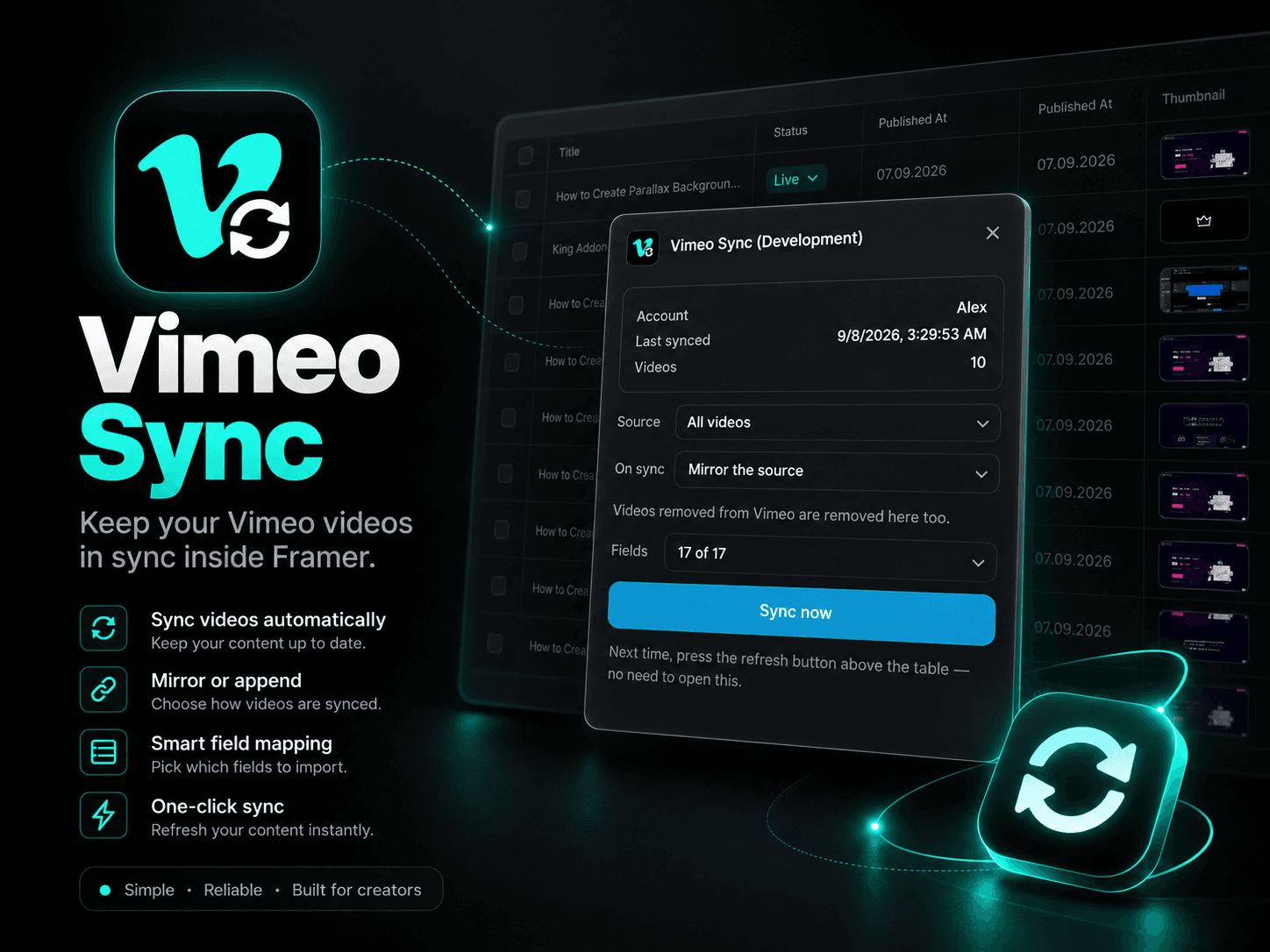 Vimeo Sync