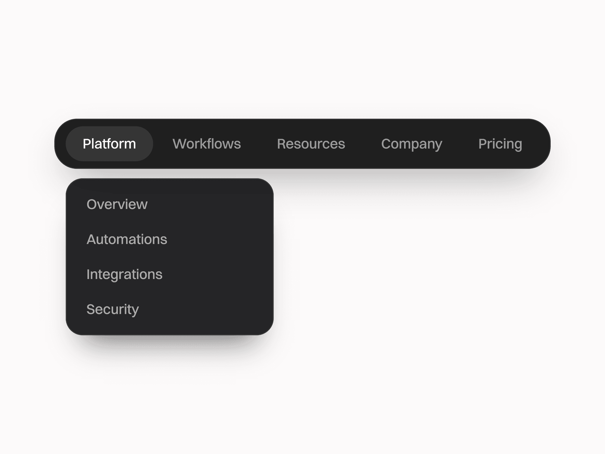 Pill Dropdown Nav