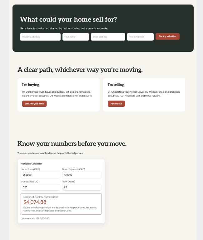 Site for realtors