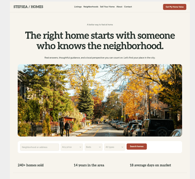Site for realtors