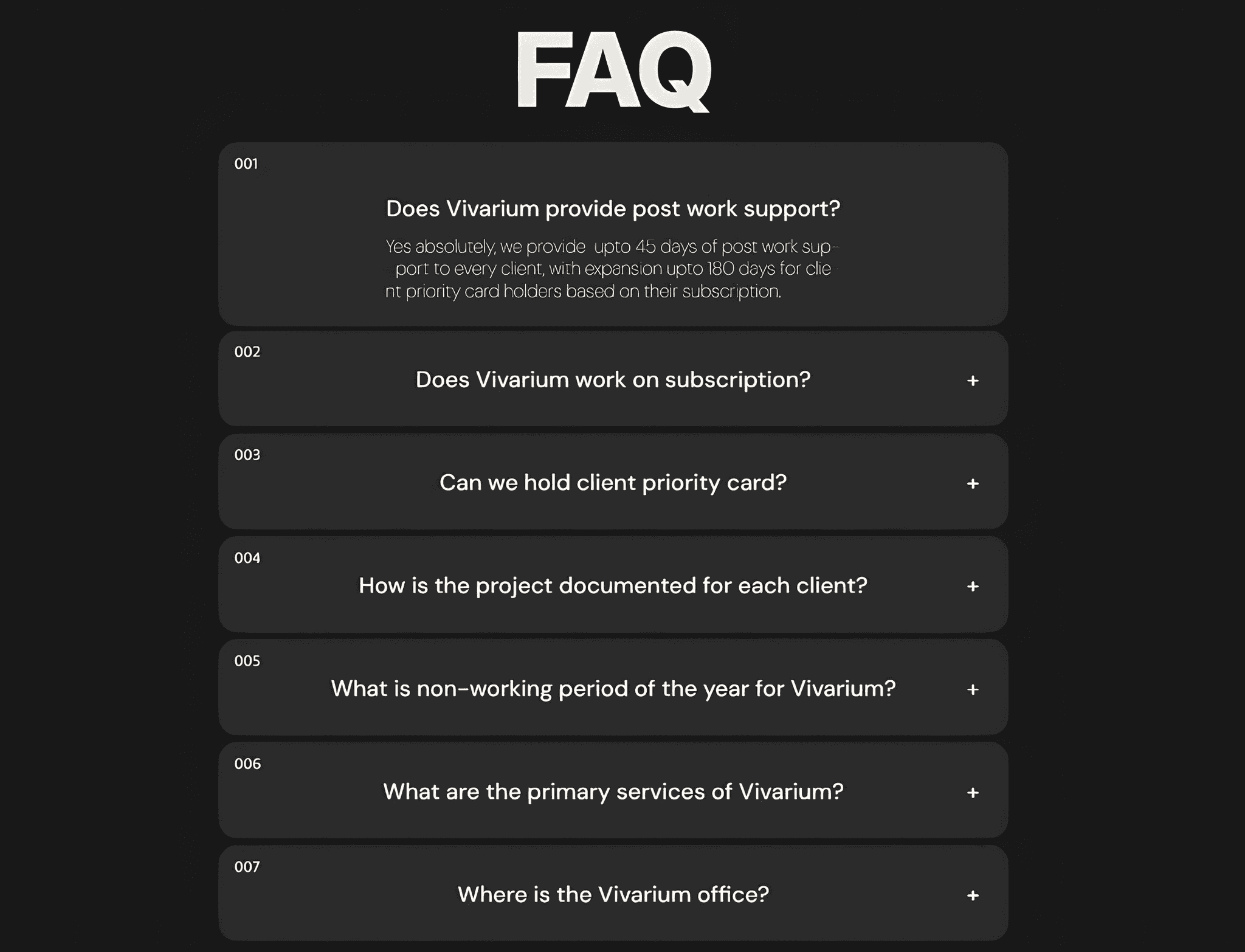 FAQ-ordions