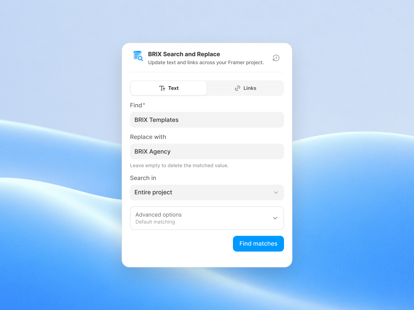 BRIX Search and Replace