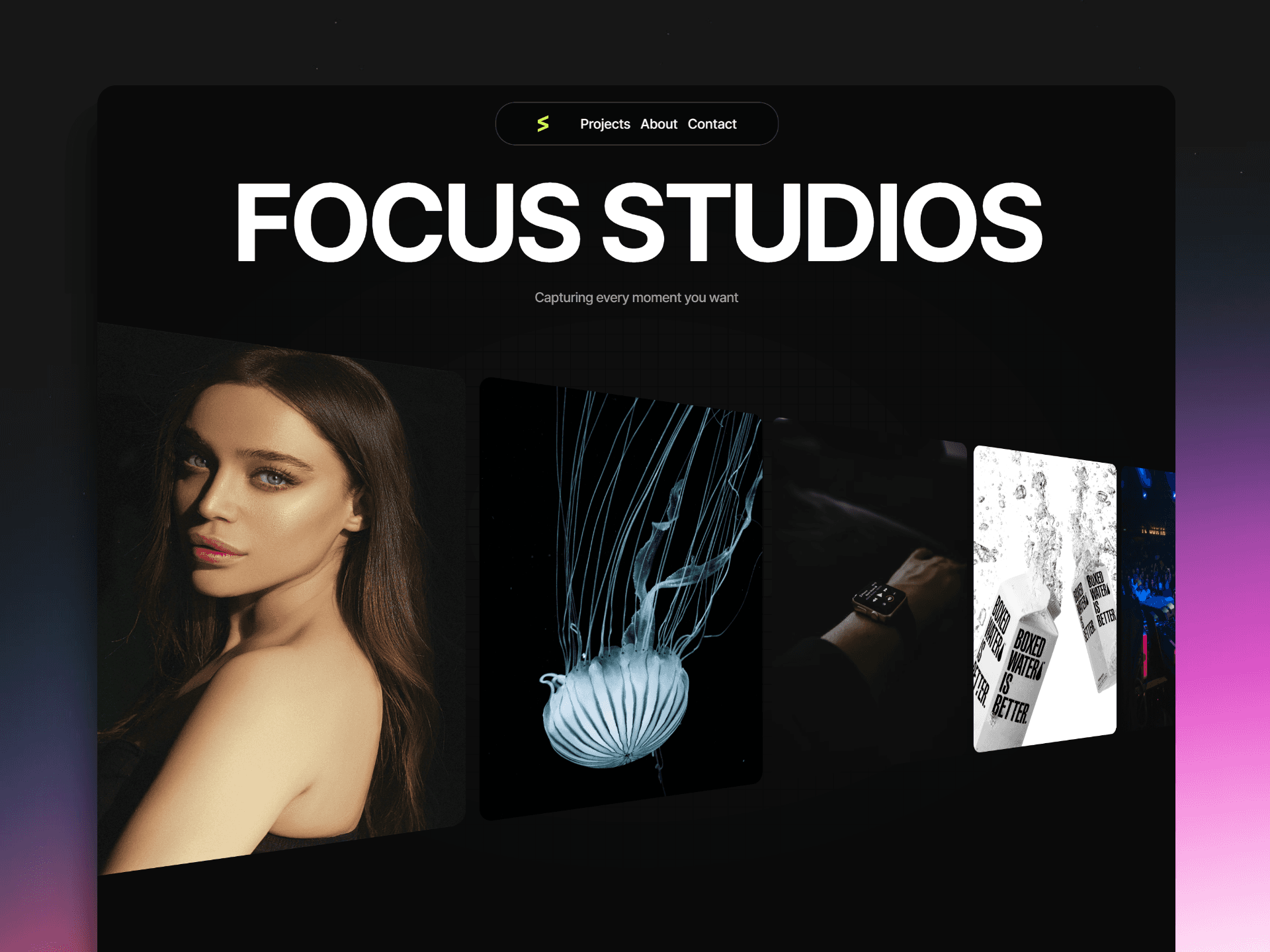 Screenshot 2 for FocusStudios, a Framer Marketplace template by Krutik Maru.