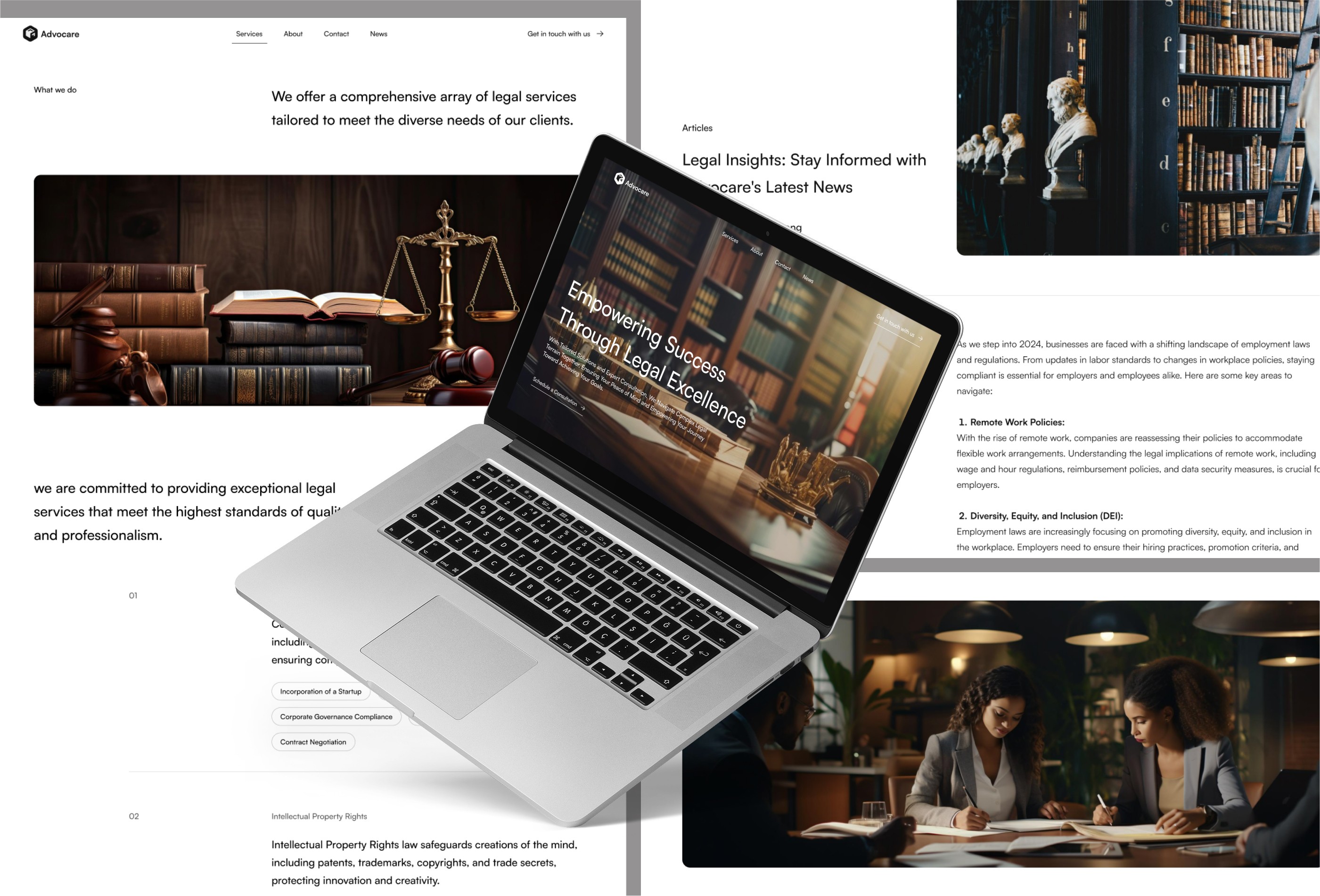 Screenshot 4 for AdvocareLawFirm, a Framer Marketplace template by Rudityas Wahyu.