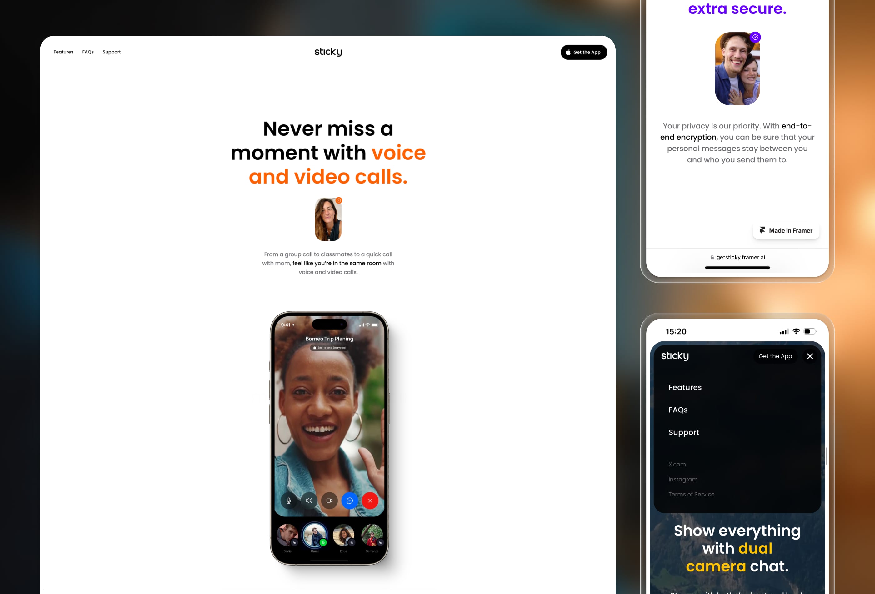 Screenshot 3 for Sticky, a Framer Marketplace template by Yegor Trukhin.