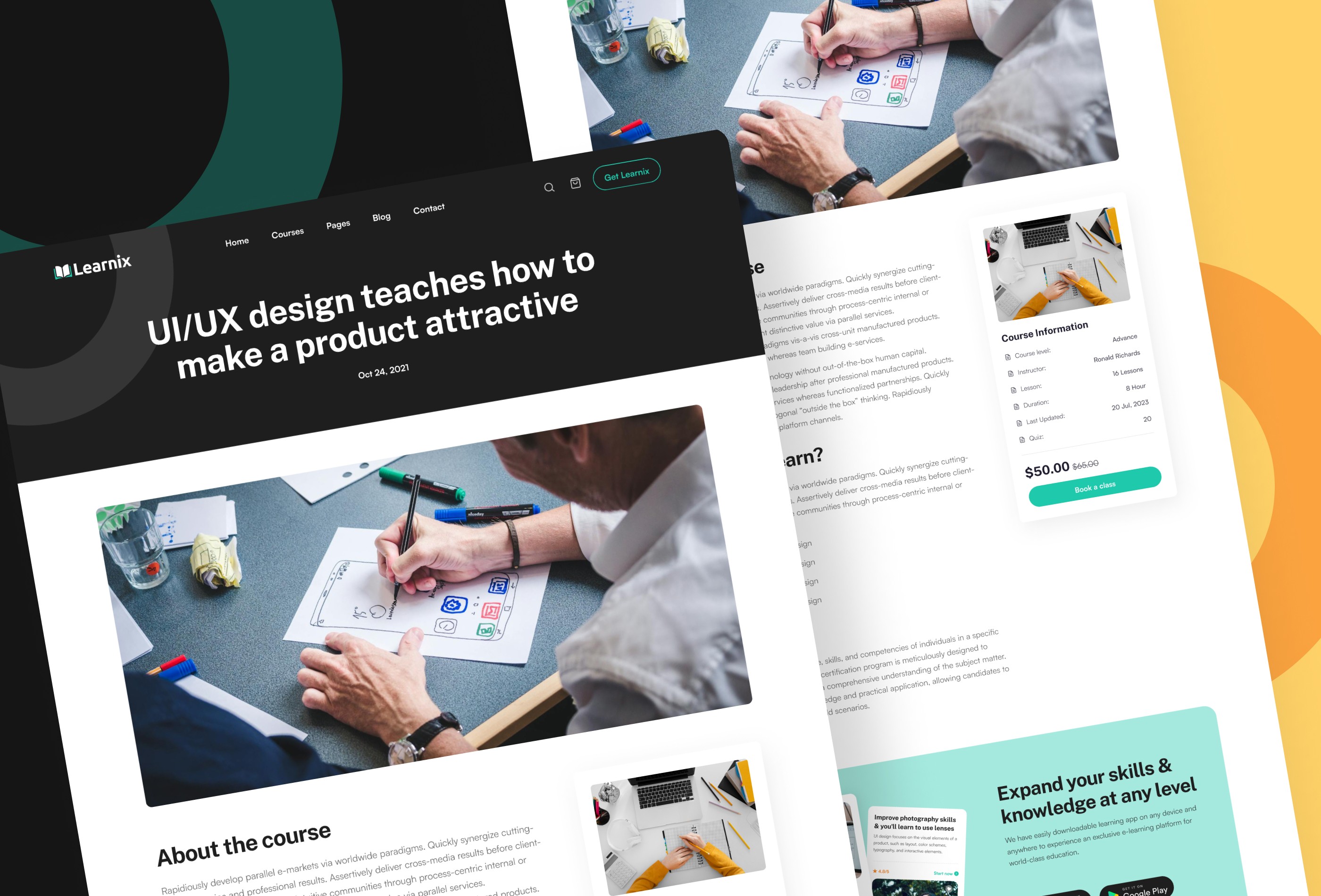 Screenshot 4 for Learnix, a Framer Marketplace template by Framership.