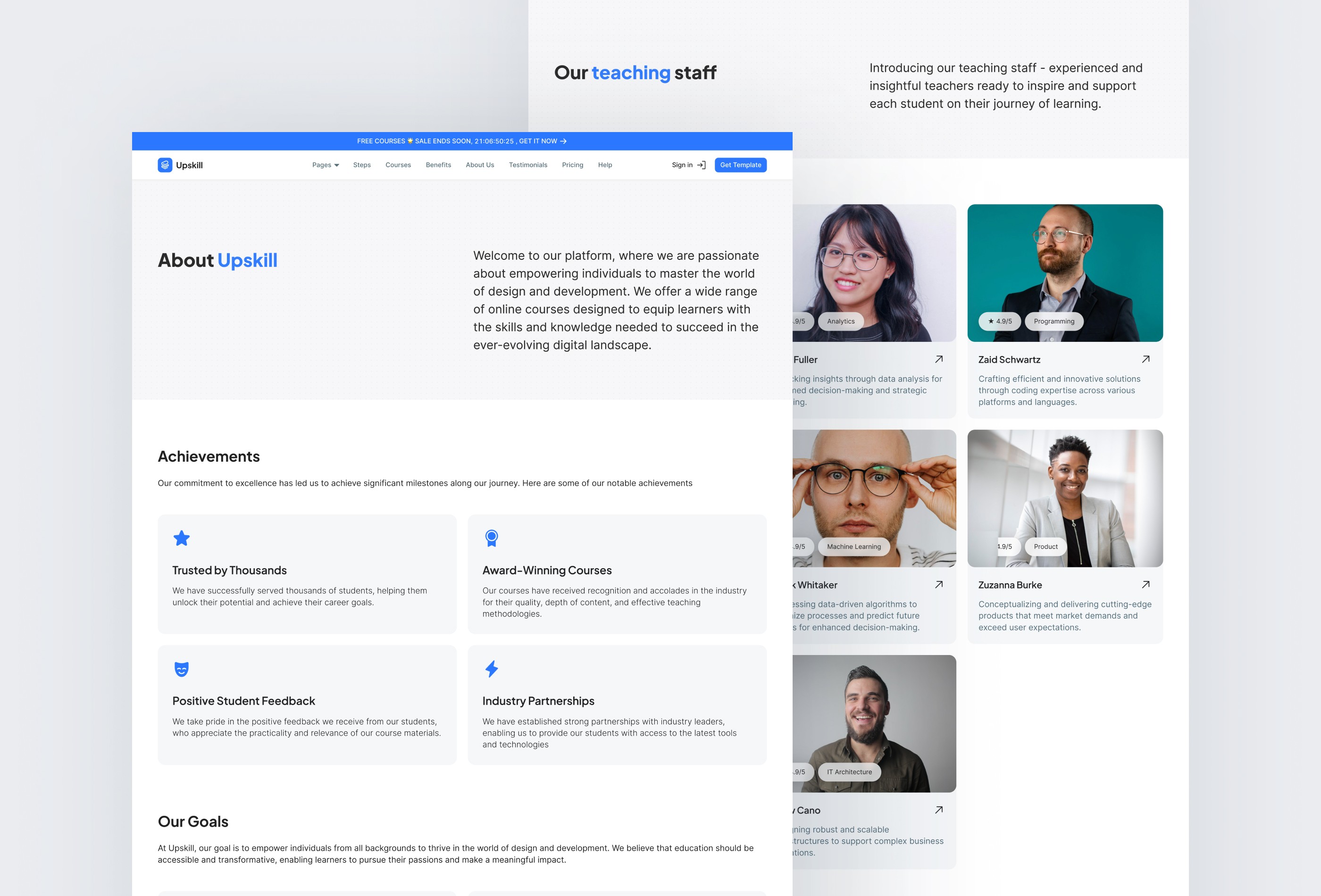Screenshot 4 for Upskill , a Framer Marketplace template by Nikita Ermilov.