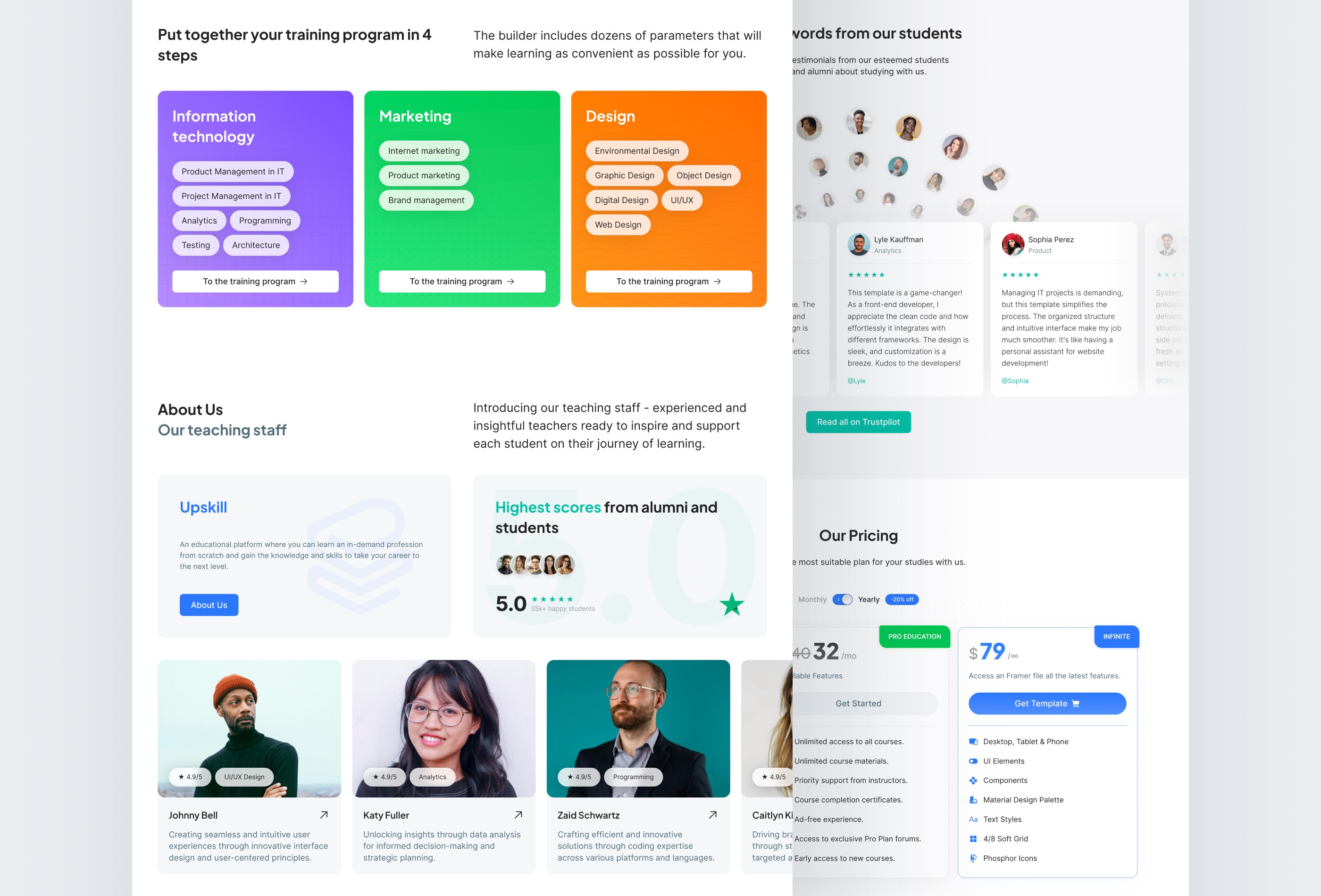 Screenshot 3 for Upskill , a Framer Marketplace template by Nikita Ermilov.