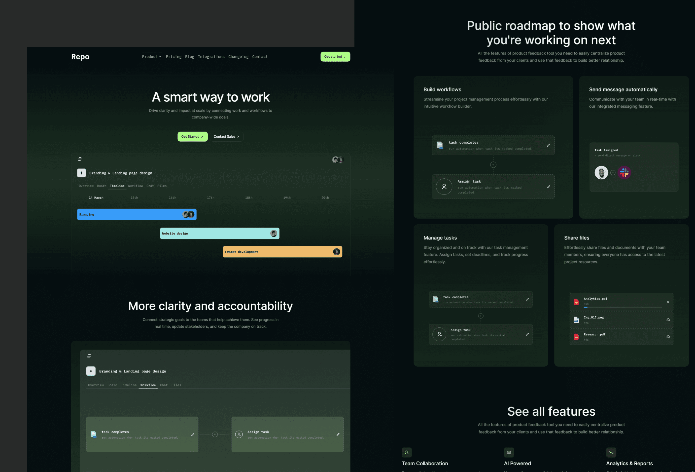 Thumbnail 2 for Repo, a Framer Marketplace template by Emmanuel Nwankwo.