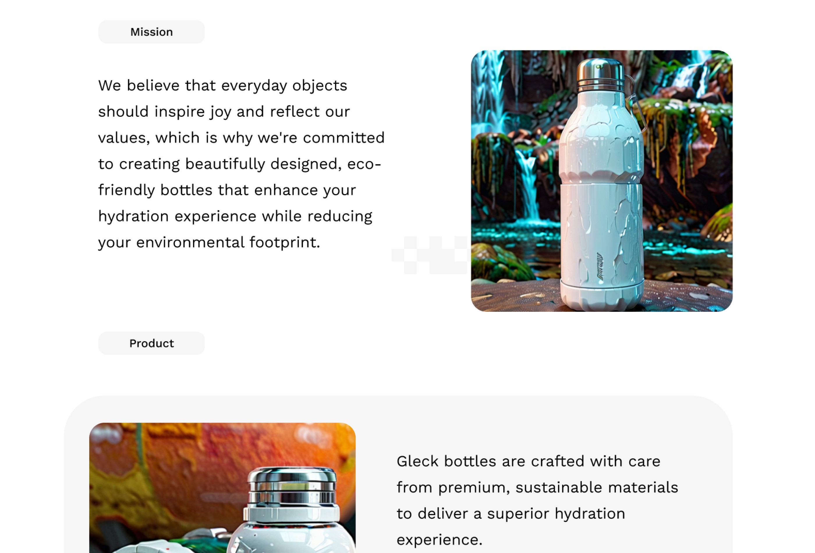 Screenshot 3 for GleckArtisan, a Framer Marketplace template by Rudityas Wahyu.