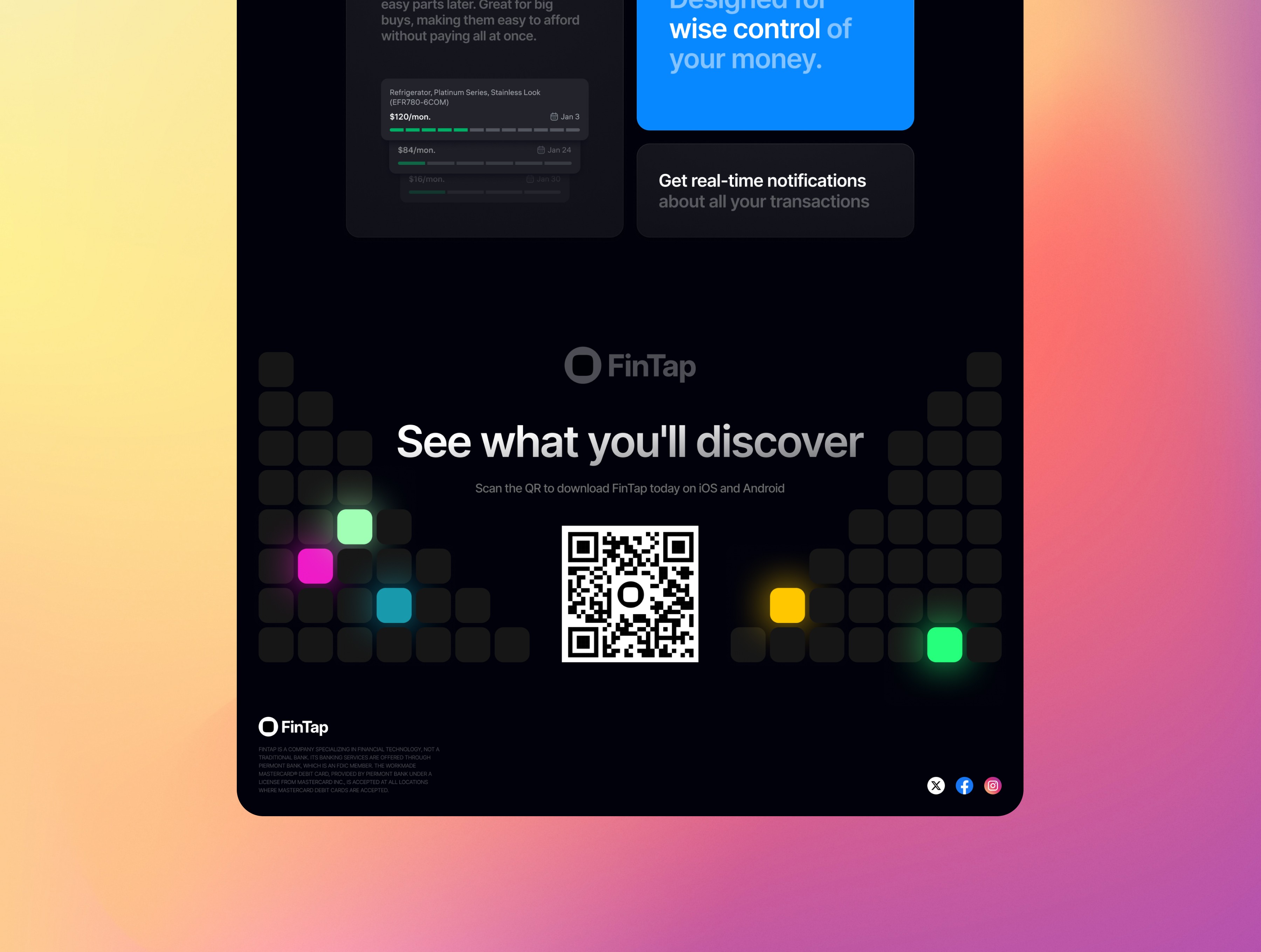 Screenshot 4 for FinTap, a Framer Marketplace template by Bobur Mavlonov.