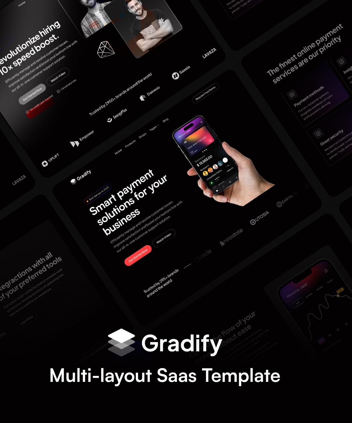 Thumbnail 1 for Gradify, a Framer Marketplace template by Framership.