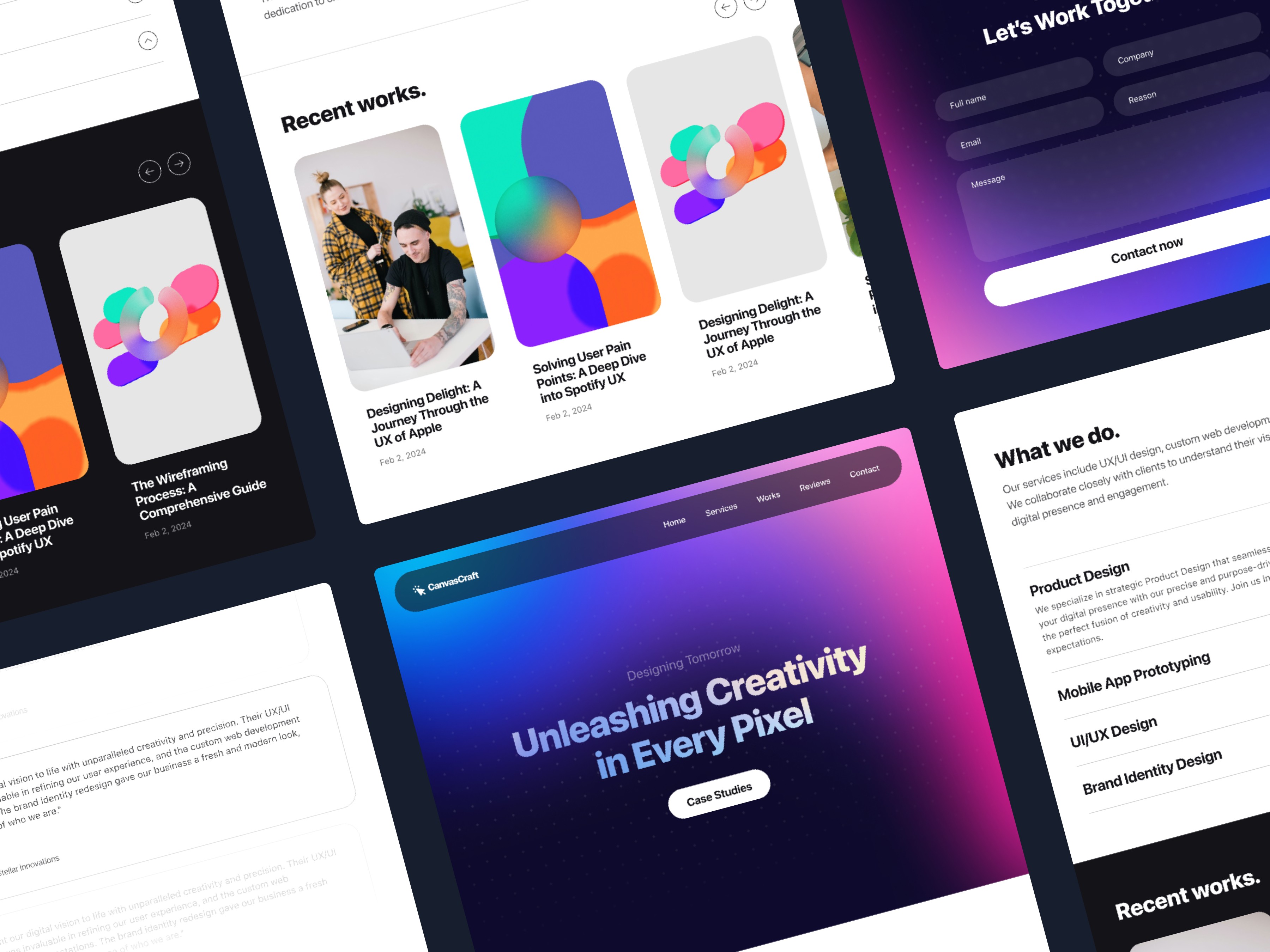 Screenshot 1 for CanvasCraft, a Framer Marketplace template by OriginFrame.