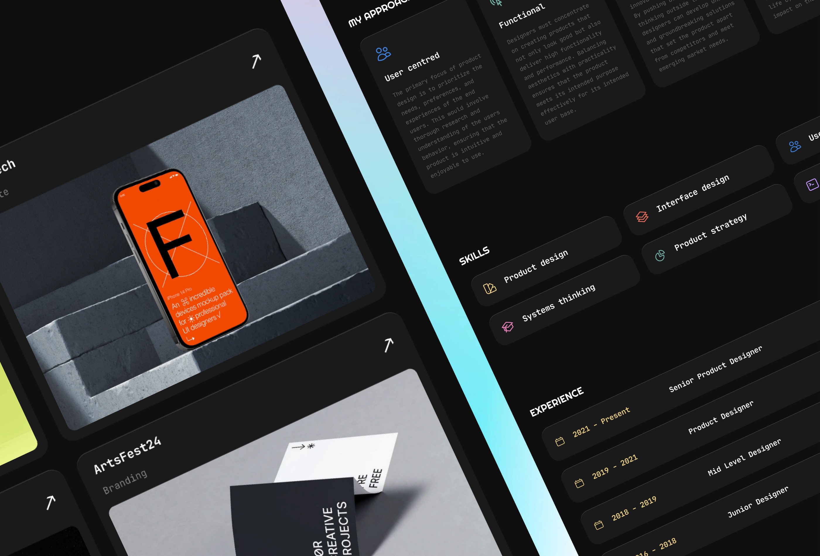 Screenshot 3 for Narayan, a Framer Marketplace template by Eamonn Day Lavelle.