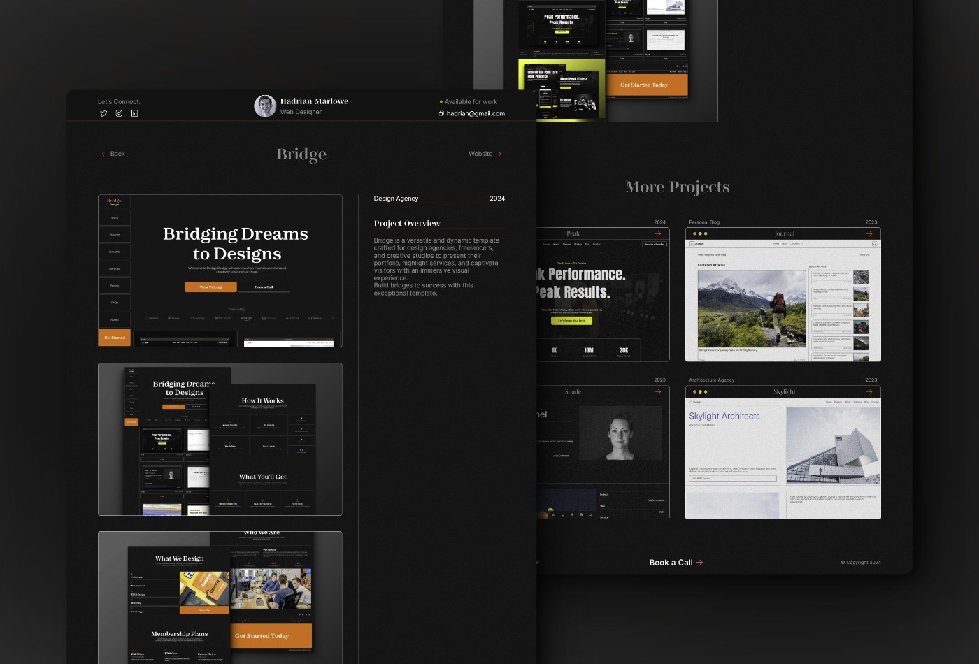 Screenshot 2 for Ember, a Framer Marketplace template by Thaer Swailem.