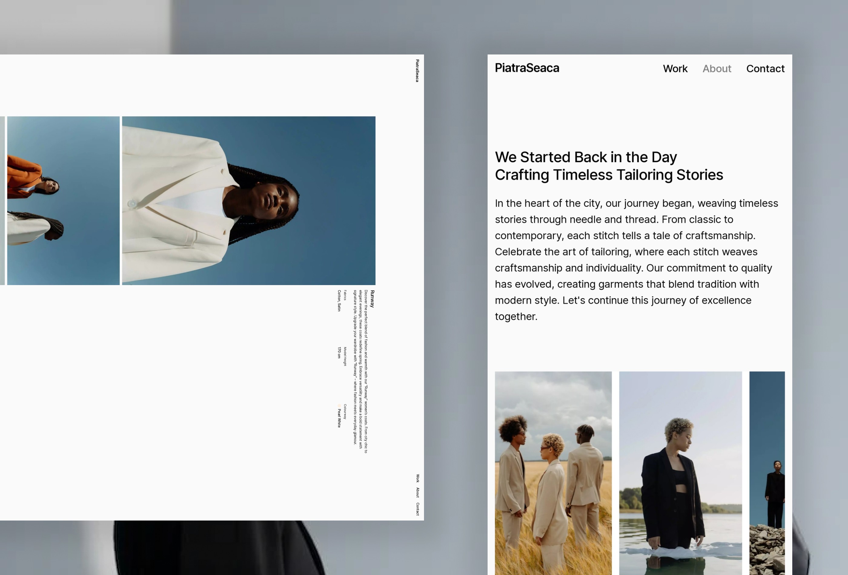 Screenshot 4 for PiatraSeaca, a Framer Marketplace template by raduc.