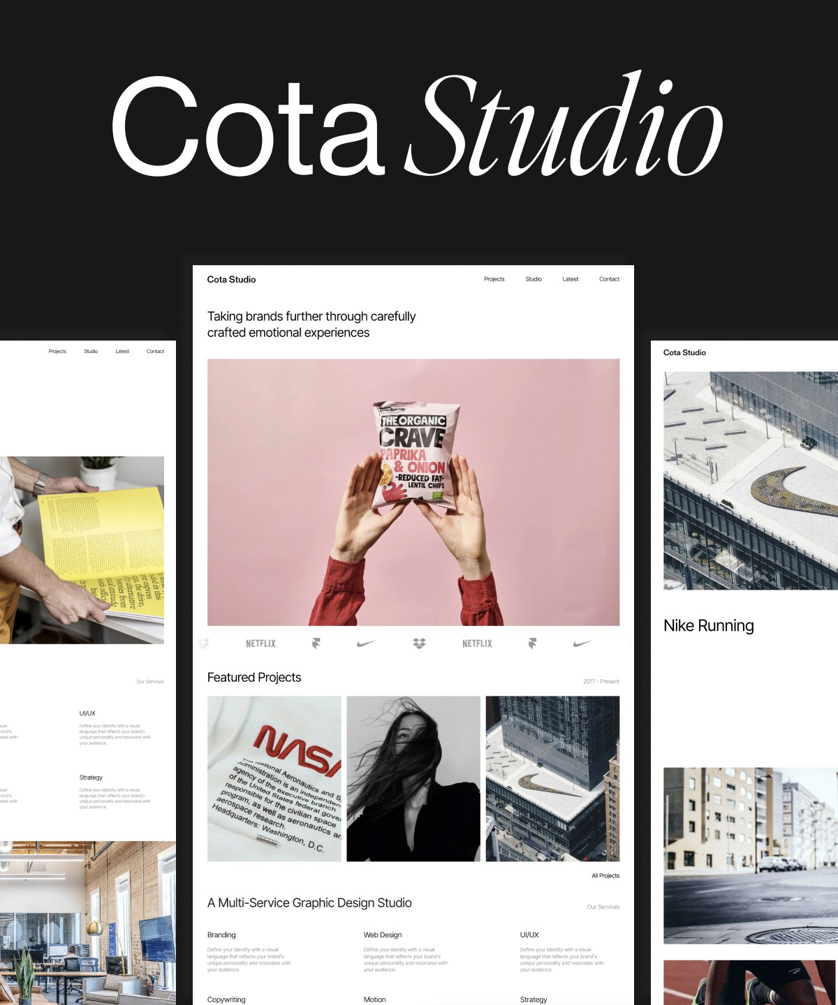 Thumbnail 1 for CotaStudio, a Framer Marketplace template by Maciej Zielinski.