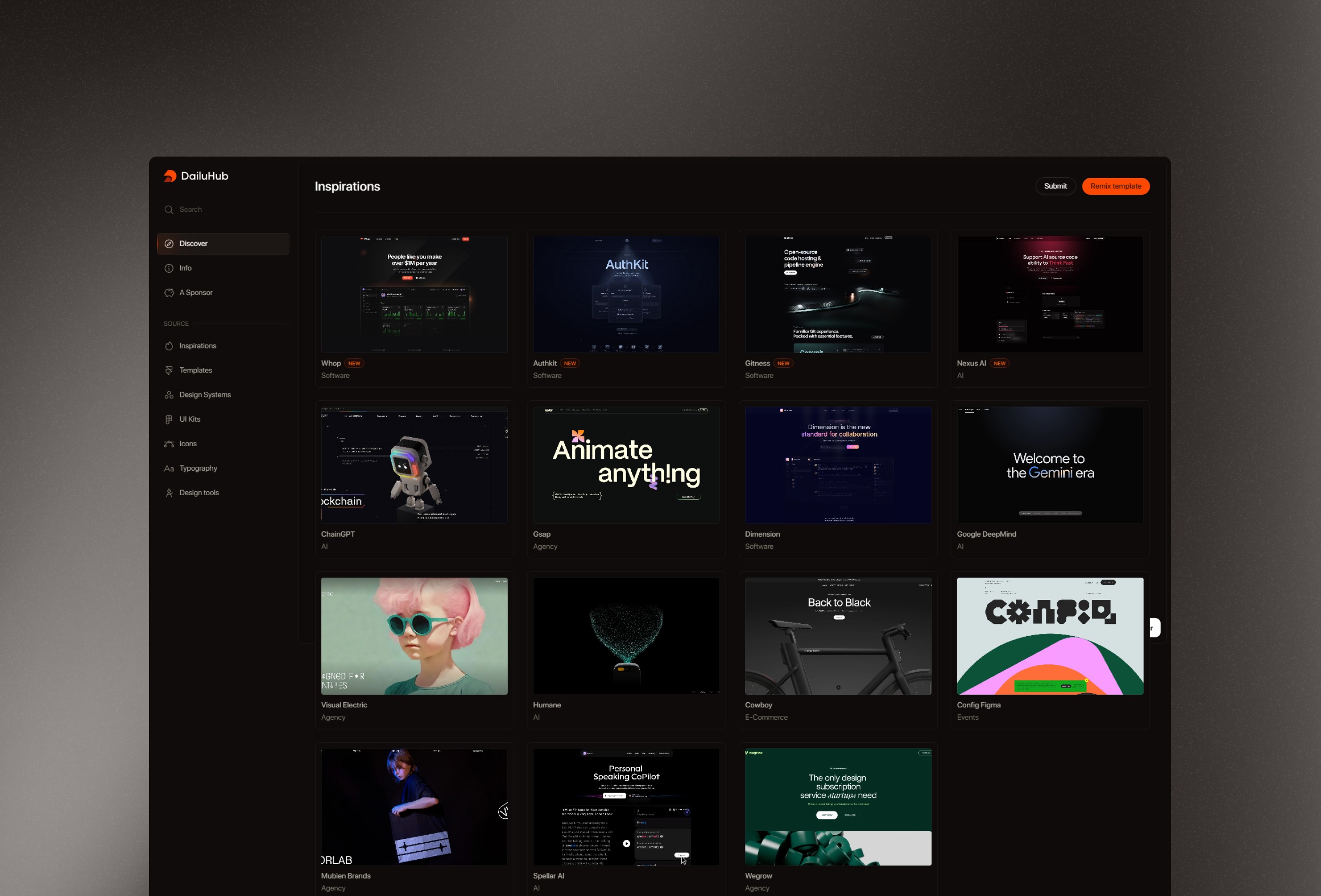 Screenshot 3 for DailyHub, a Framer Marketplace template by Dmytri Ivanov.