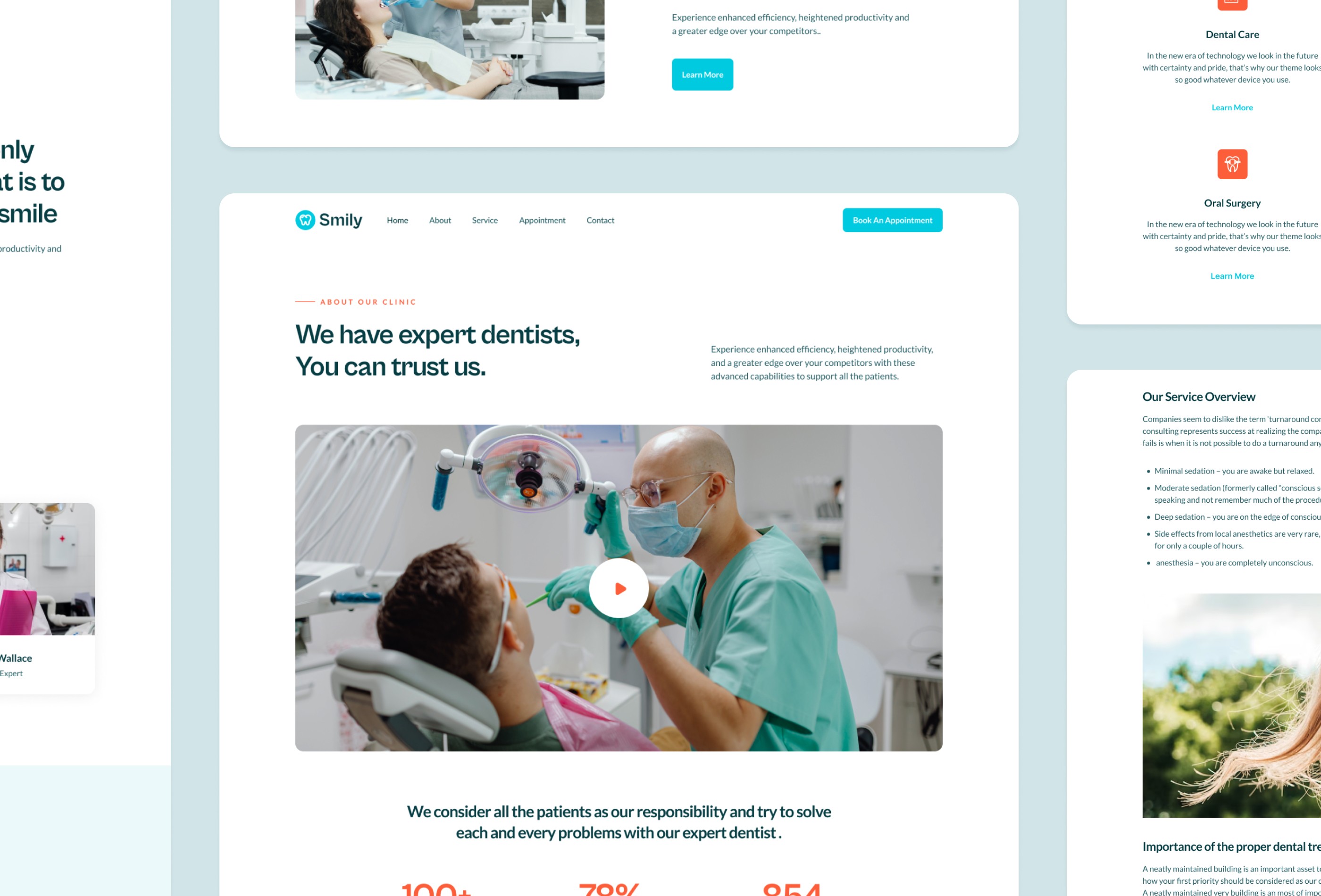 Screenshot 2 for Smily, a Framer Marketplace template by Framerbite.