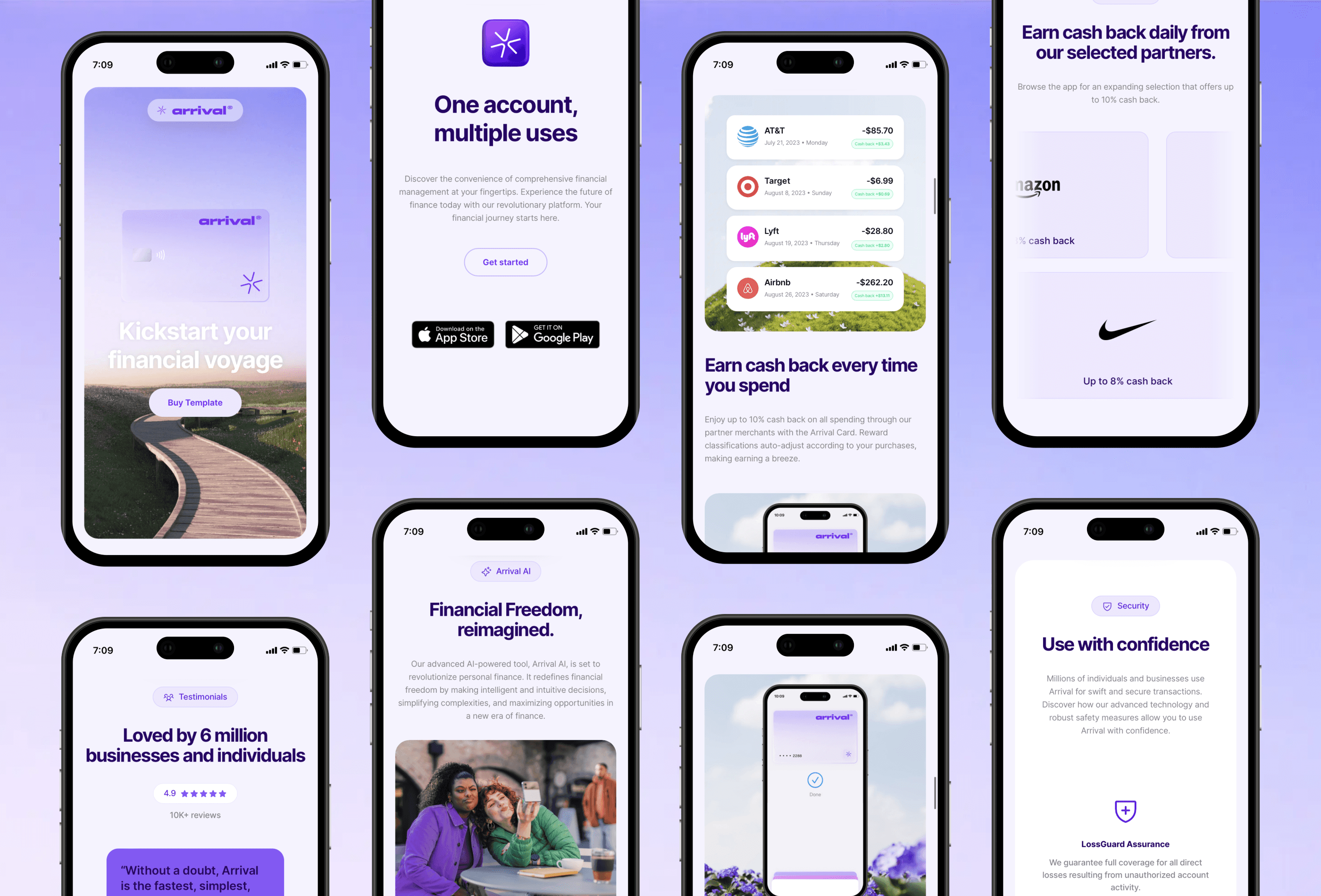 Screenshot 4 for Arrival, a Framer Marketplace template by Layout Gallery.