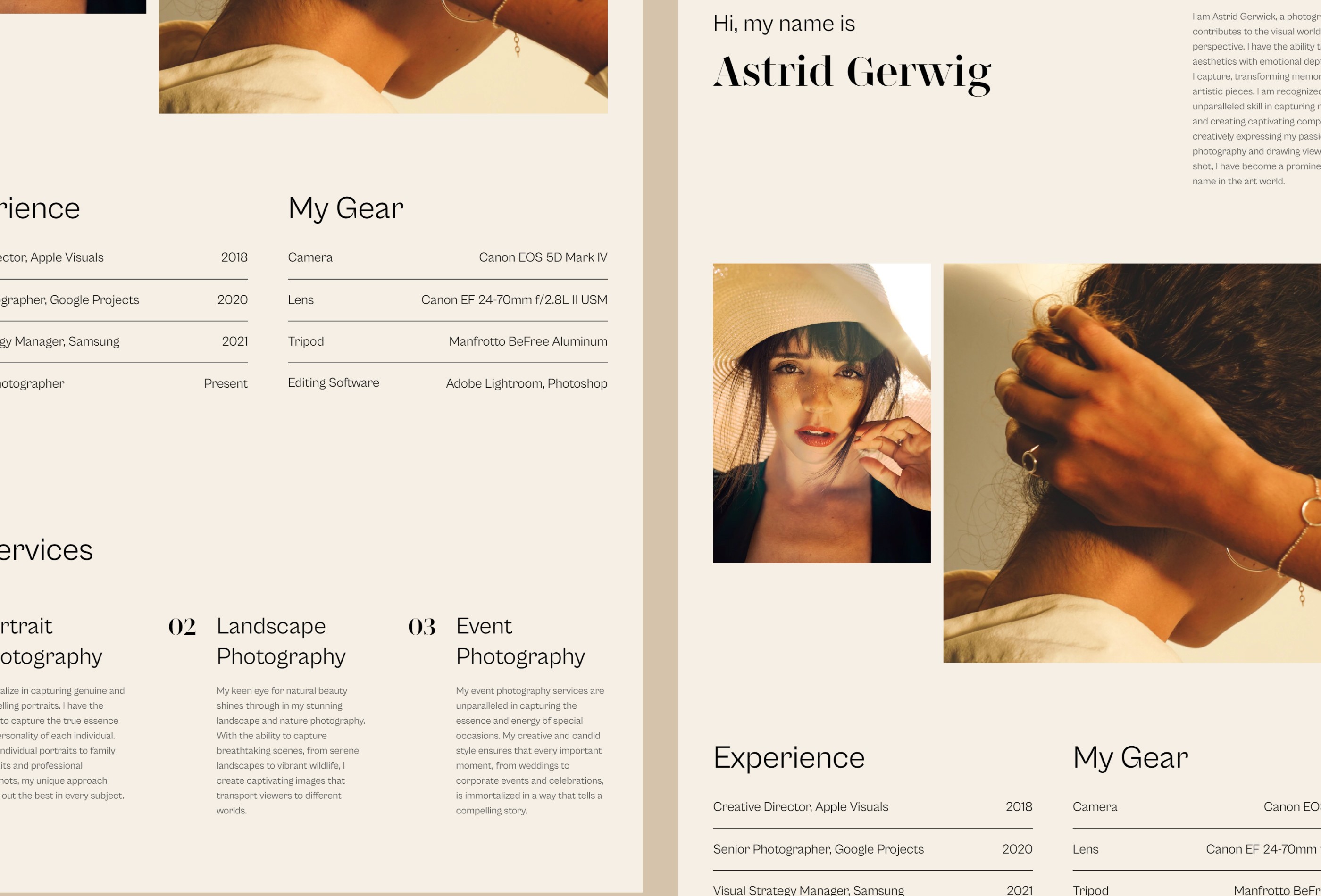 Screenshot 3 for Astrid, a Framer Marketplace template by Kağan Kurşun.
