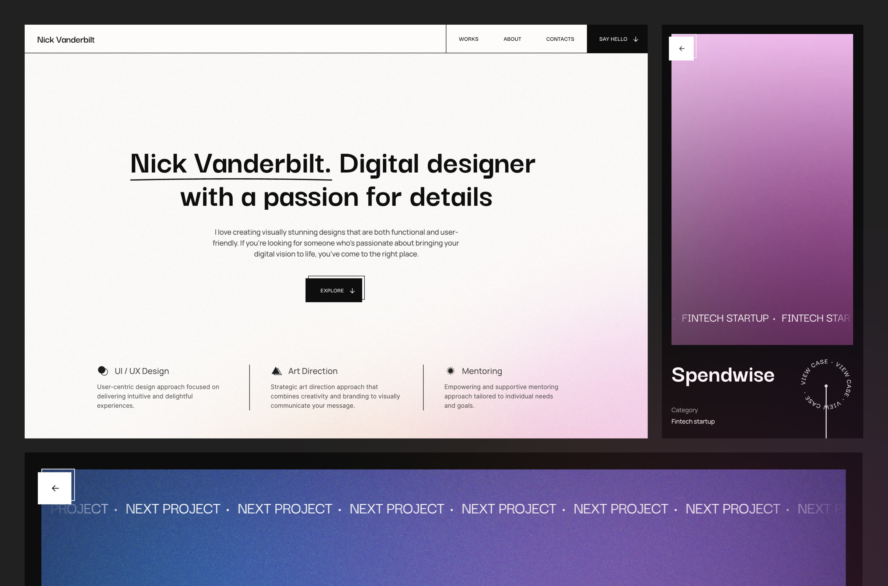 Screenshot 2 for Vanderbilt, a Framer Marketplace template by Vlad Sokur.