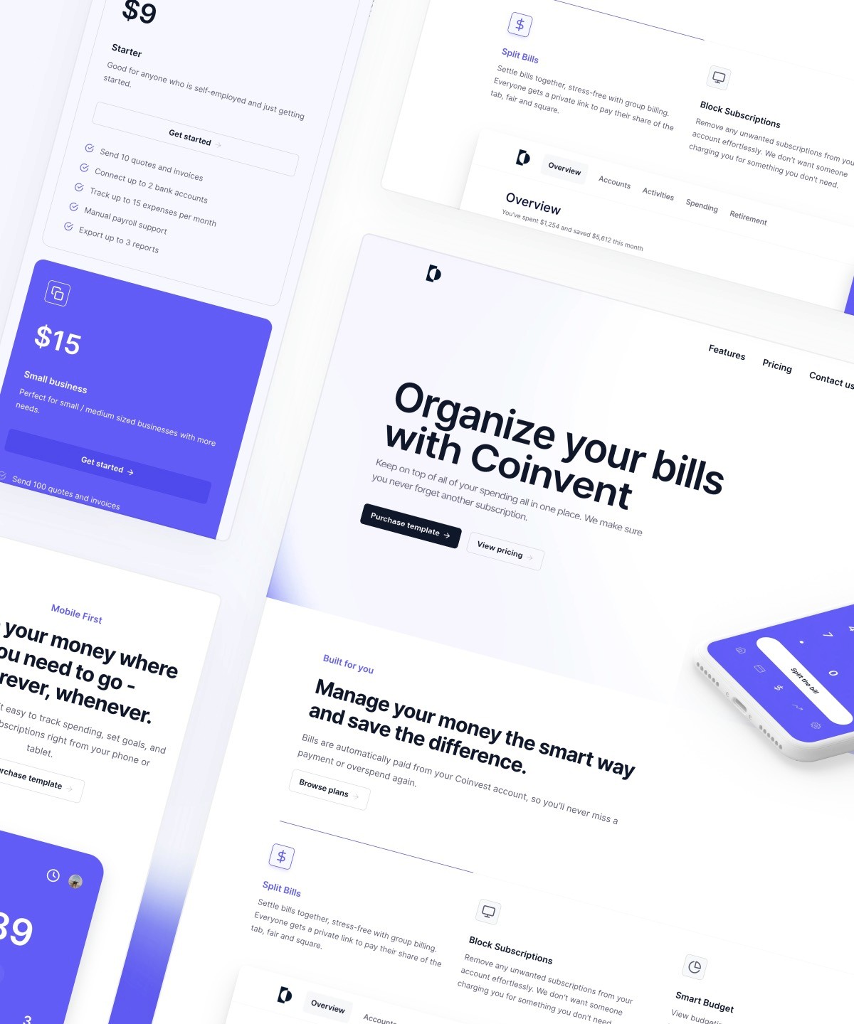 Screenshot 1 for Coinvent, a Framer Marketplace template by Connelly Rader.