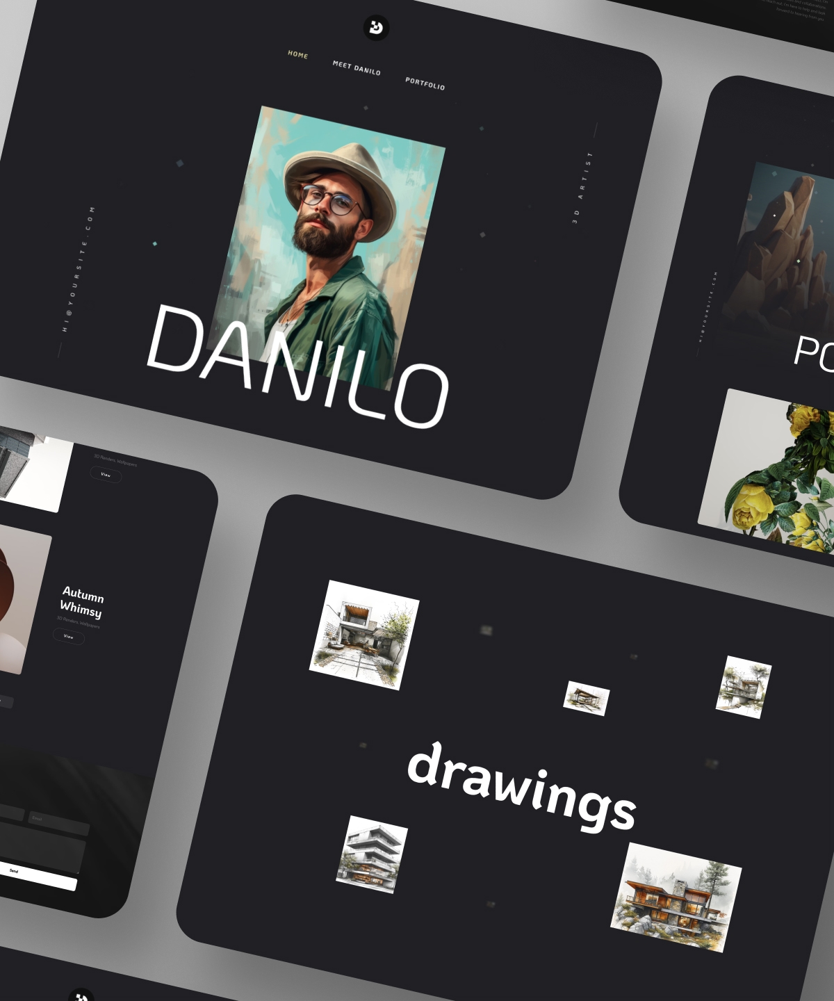 Screenshot 1 for Danilo , a Framer Marketplace template by Dodo Themes.