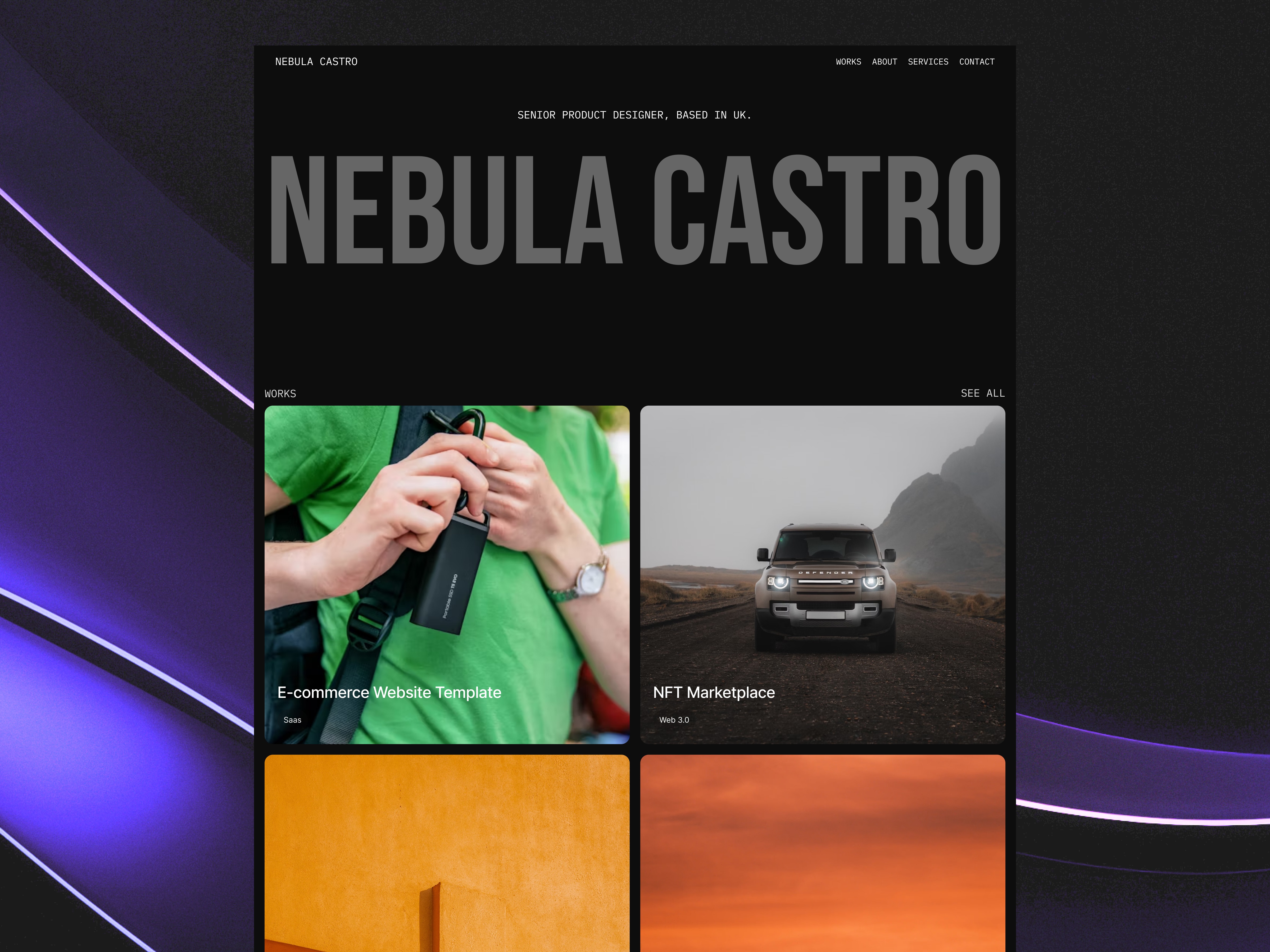 Thumbnail 1 for Nebular, a Framer Marketplace template by Ozenua Oluwatobi.