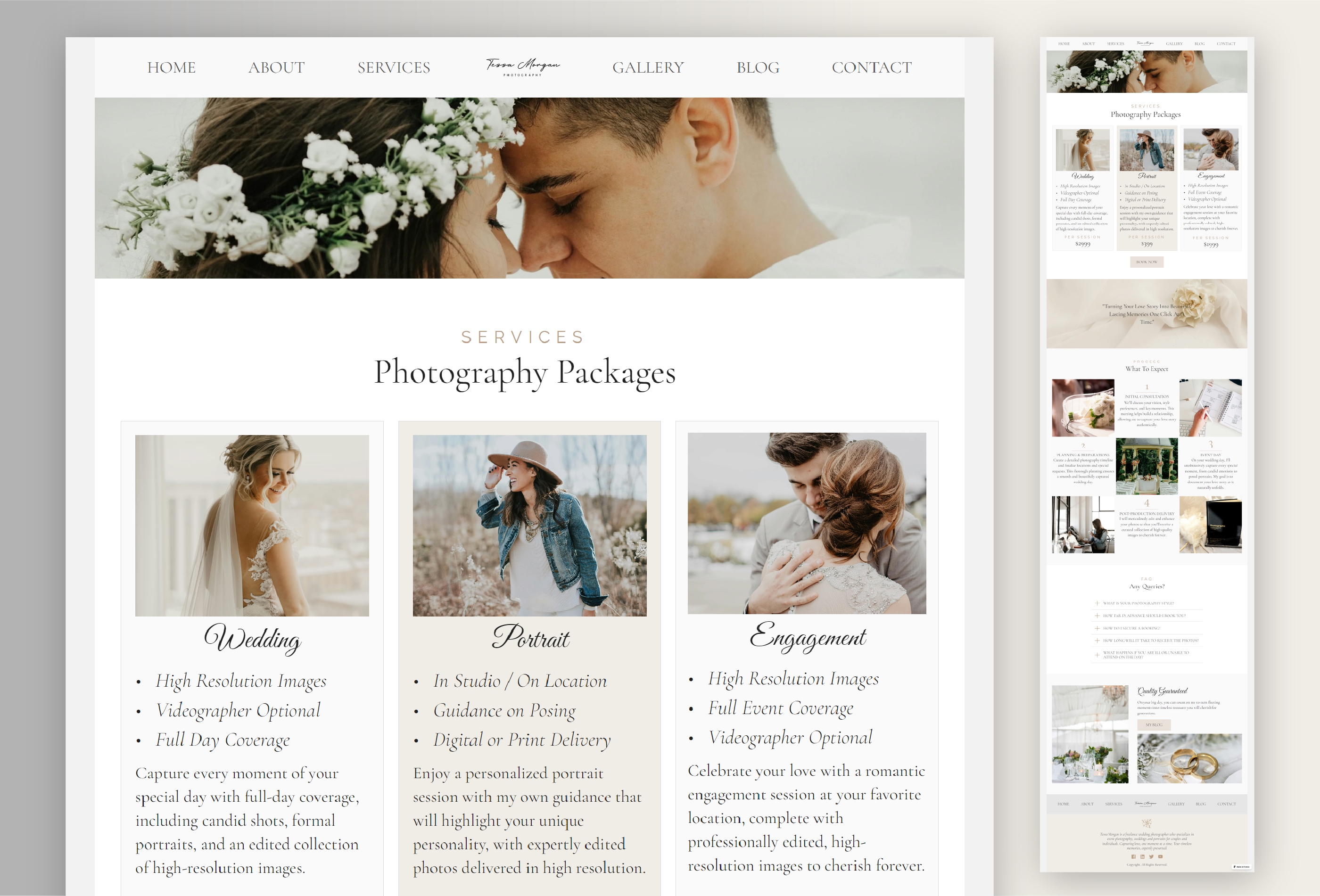 Screenshot 2 for Tessa Morgan, a Framer Marketplace template by Shamir K. Ahmed.