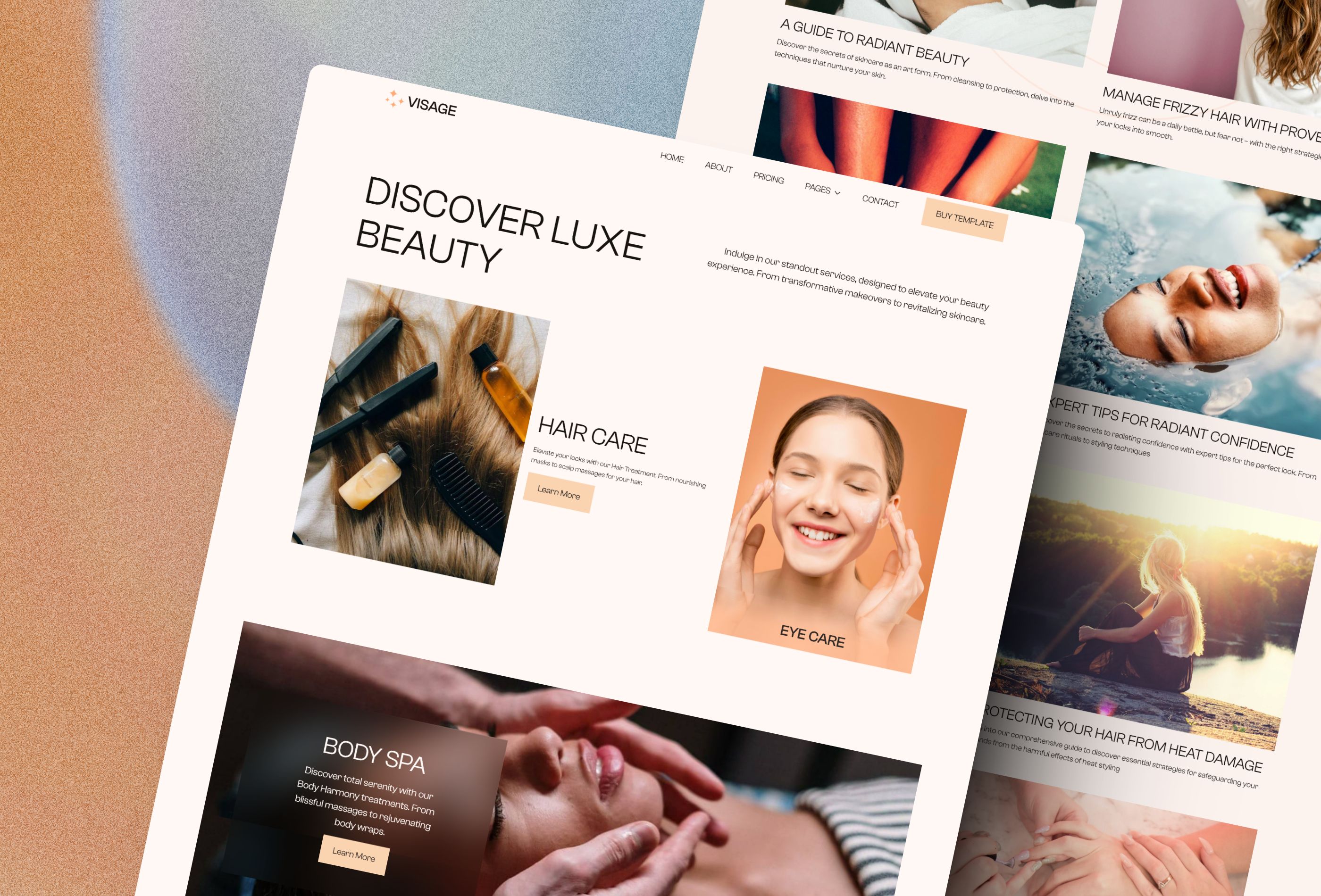 Screenshot 2 for Visage, a Framer Marketplace template by Jemsee D.