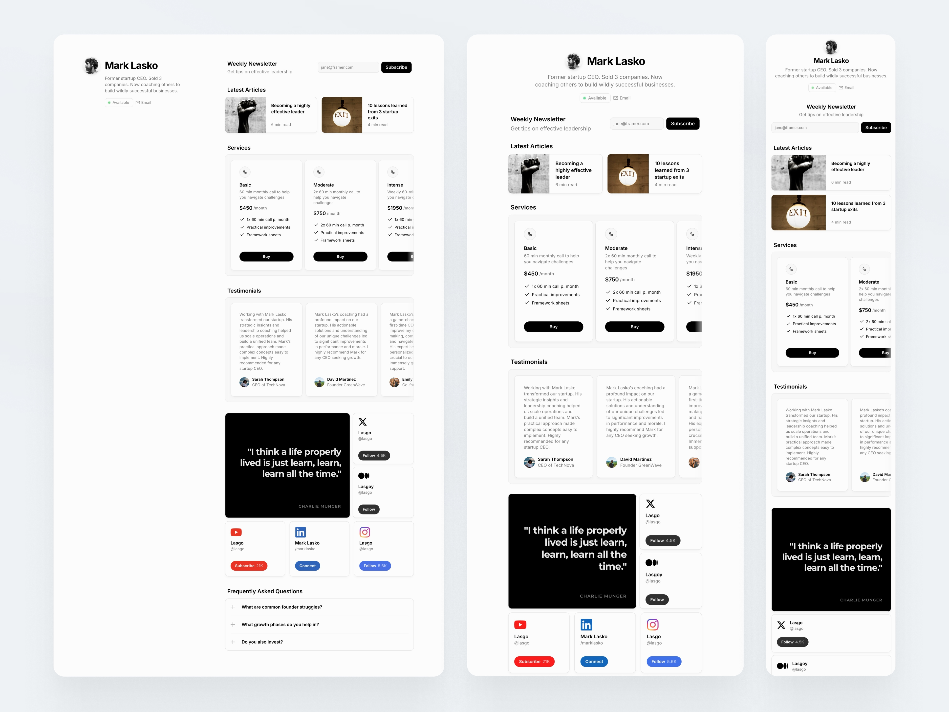 Screenshot 3 for Linkee, a Framer Marketplace template by Pixelpal Supply.