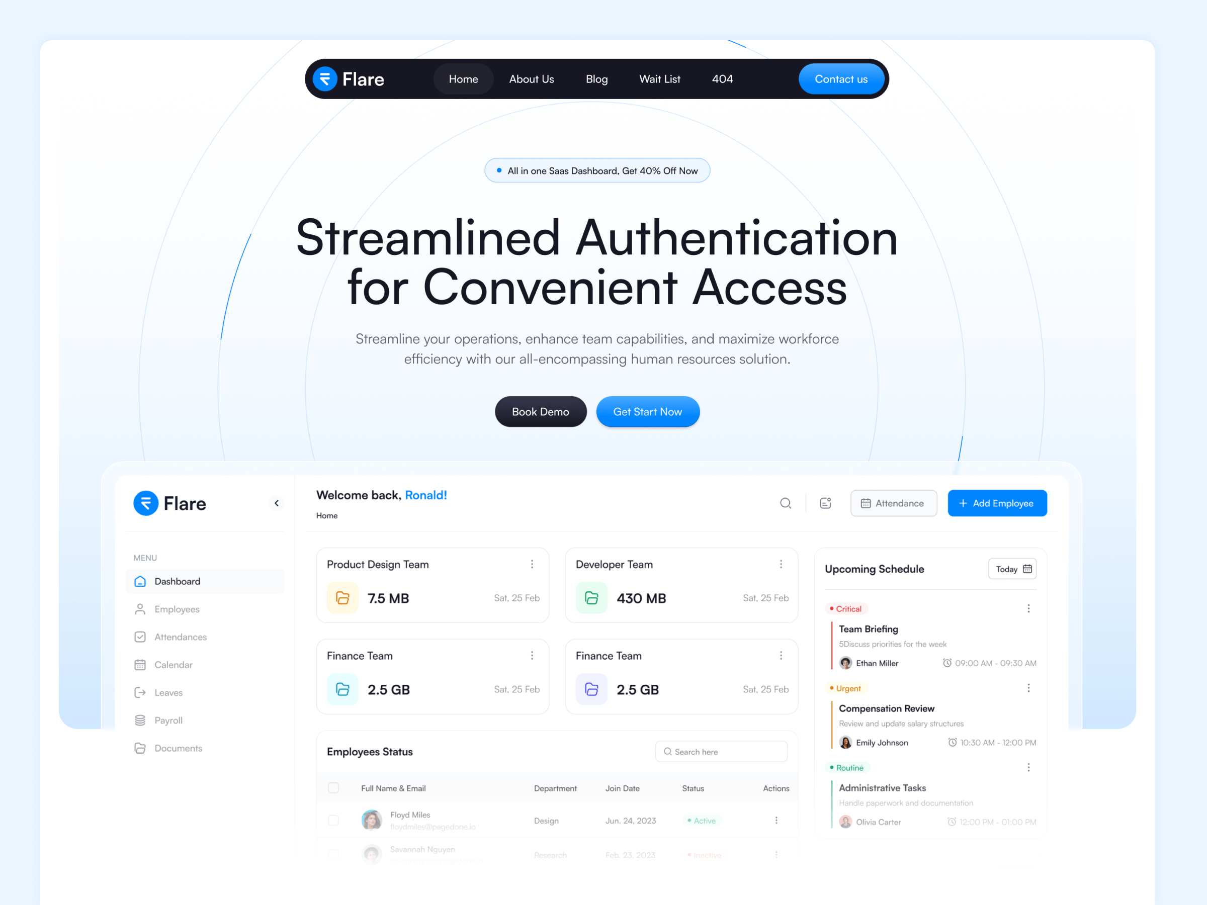 Screenshot 2 for Flare , a Framer Marketplace template by Mythics Design.